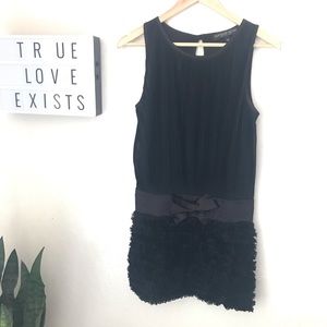 Silky little black dress